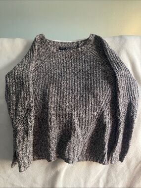 American Eagle Outfitters Marled Gray Crewneck Sweater